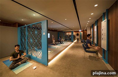 The Sanctuary in Cathay Pacific’s Business Lounge at The Pier at Hong Kong International Airport 