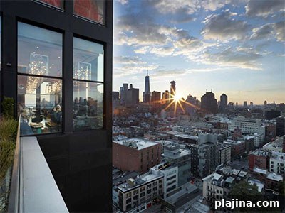 View from CitizenM New York Bowery hotel