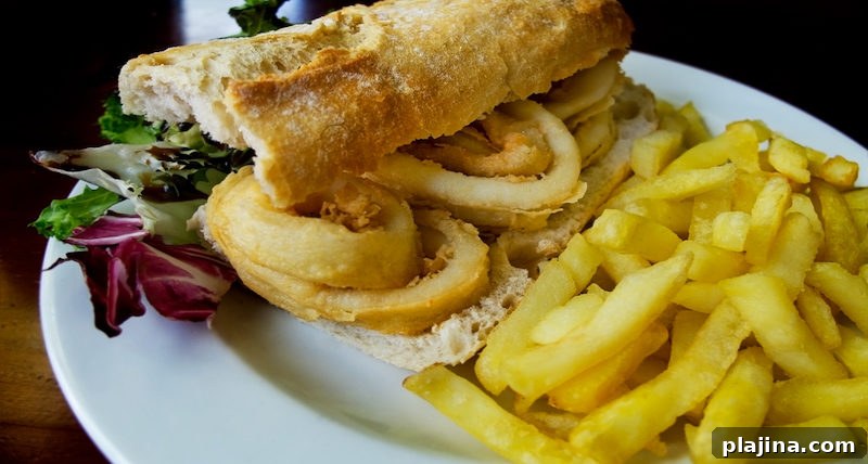 Calamari sandwich.