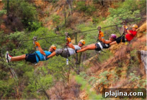 Zipline over canyons