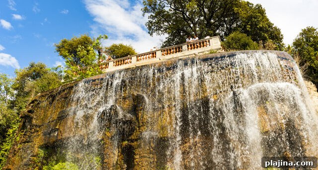 Waterfall on the Castle Hill in Nice