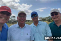Four Friends Reunite for a Golf Round at The Meadows Country Club