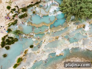 Thermal pools in Tuscany