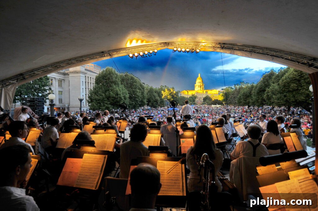 Outdoor orchestra performance