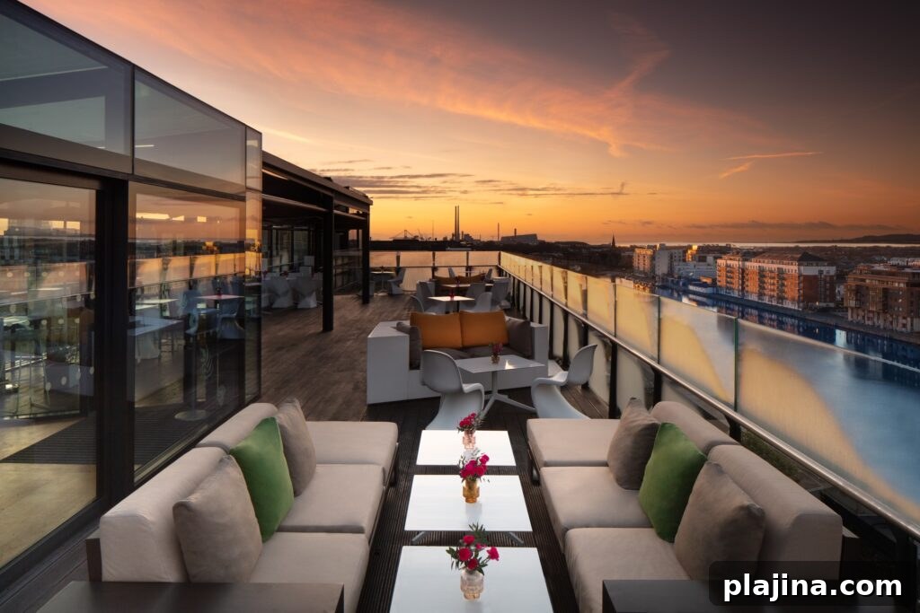 Rooftop bar in Dublin