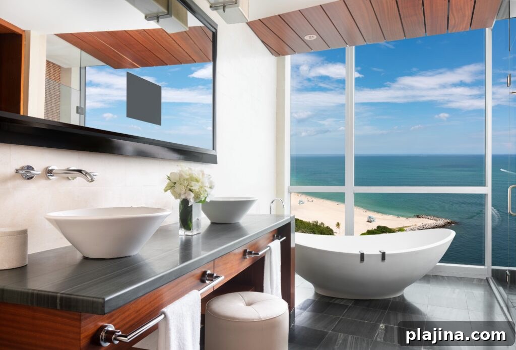 Ritz-Carlton Bal Harbour bathroom ocean view