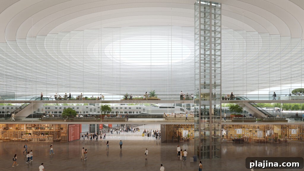 Interior rendering of Casa Sud station