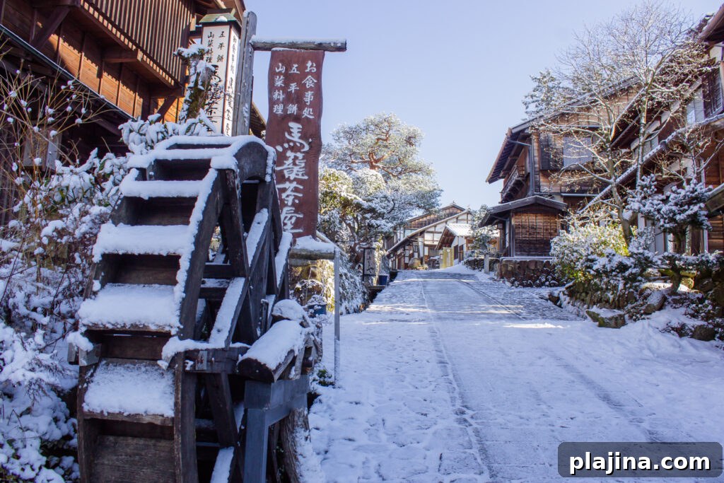 Japanese Alps winter landscape