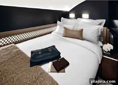 The bedroom of The Residence by Etihad Airways