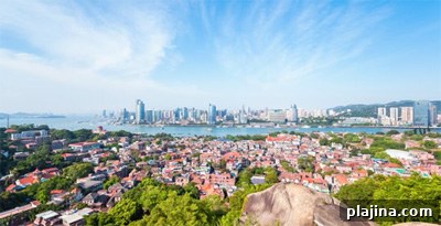 Aerial view from Gulangyu Island