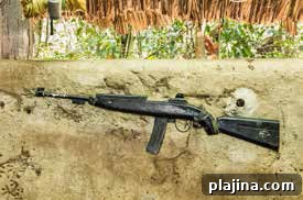 Rifle exposed in the Cu Chi tunnel park