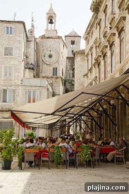 A café in Split, Croatia