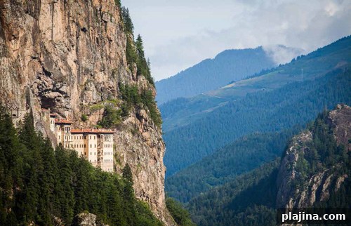 Sumela Monastery hugging the hillside in Trabzon