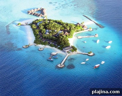 Bolifushi Island from seaplane