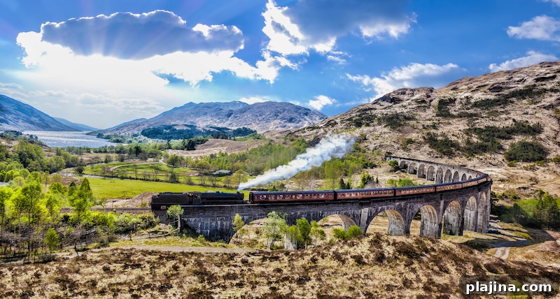 The Jacobite steam train in Scotland