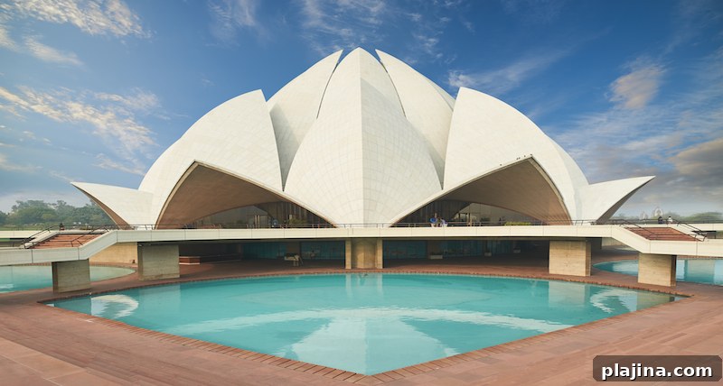 The Lotus Temple, a Bahá’i House of Worship