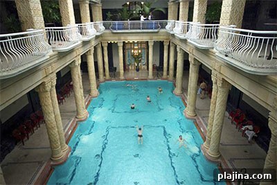 The thermal pools of the Gellért Baths in Buda