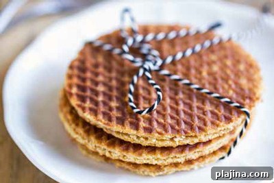 Stack of traditional stroopwafels