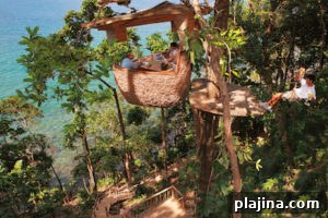 Treepod dining experience at Soneva Kiri