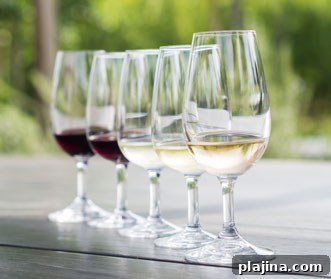 A wine tasting flight