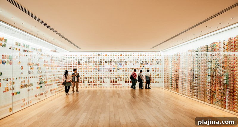 Exhibition room with tourist at Cup noodles museum in Yokohama