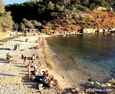 Cala Salada beach near Sant Antoni, Ibiza