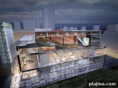 New Zealand International Convention Centre cross section 