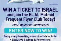 Win a Round-Trip Ticket to Israel with EL AL Airlines Contest