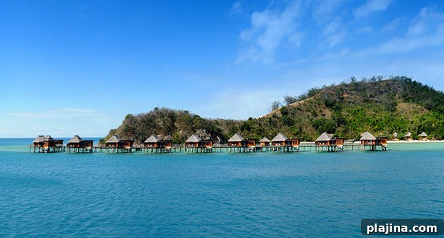 Overwater bures in Fiji