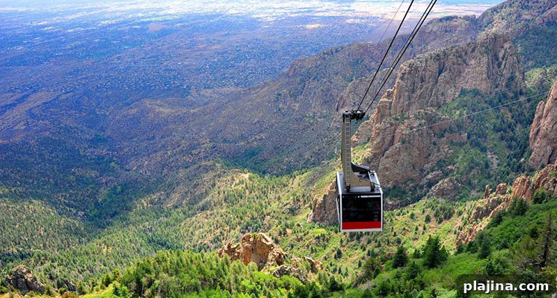 Sandia Mountains tram view