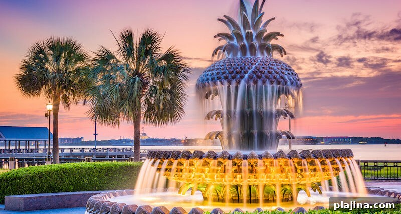 Charleston Pineapple Fountain