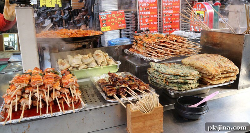 Popular street food in Busan