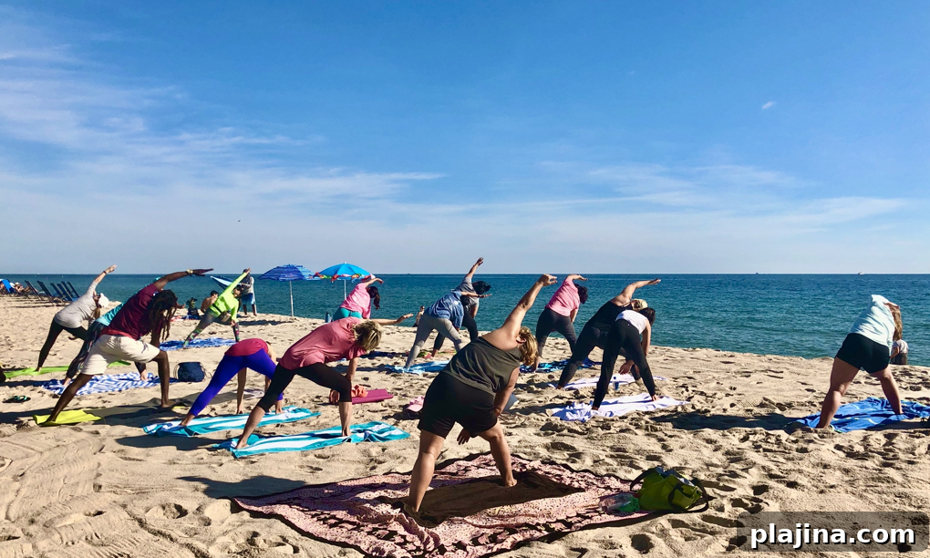 beach yoga