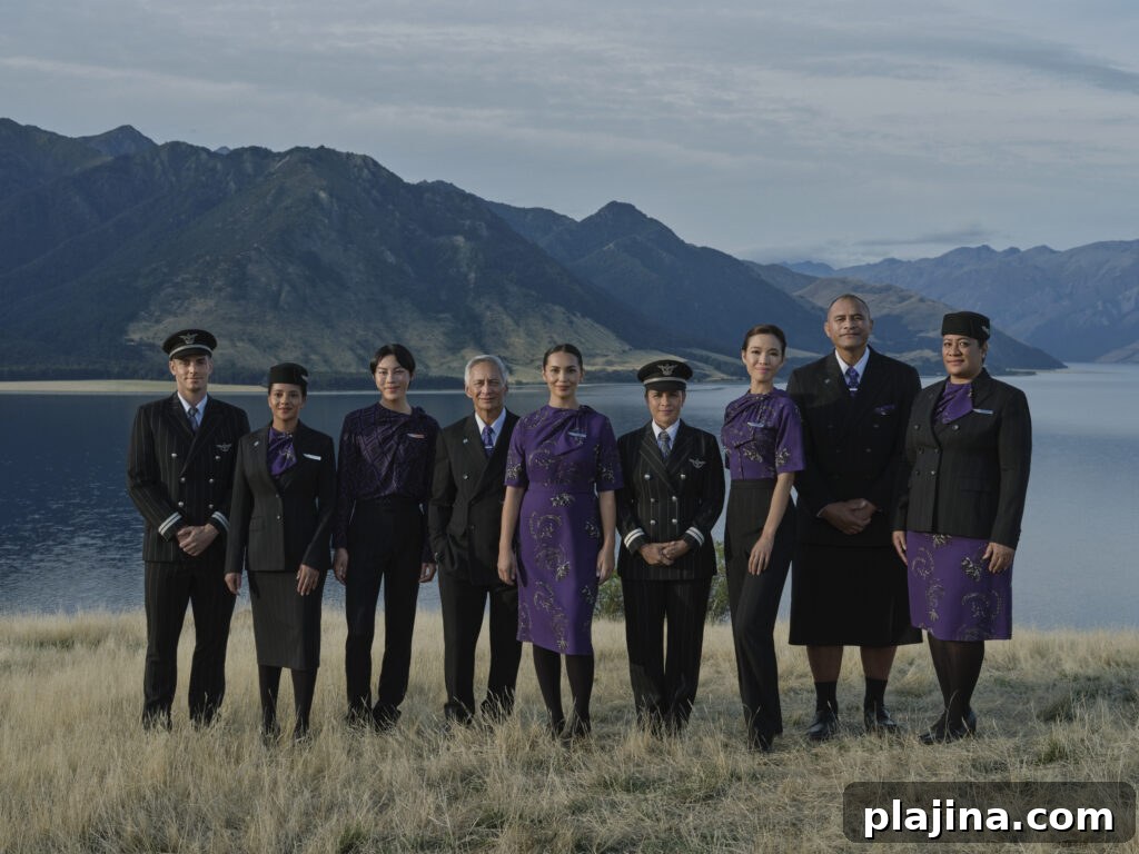 Air New Zealand uniform detail