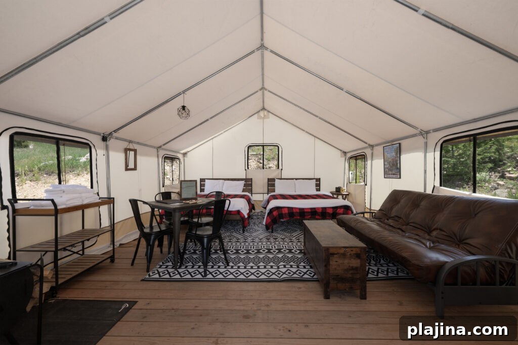 Arapaho Valley Ranch tipi on a raised deck