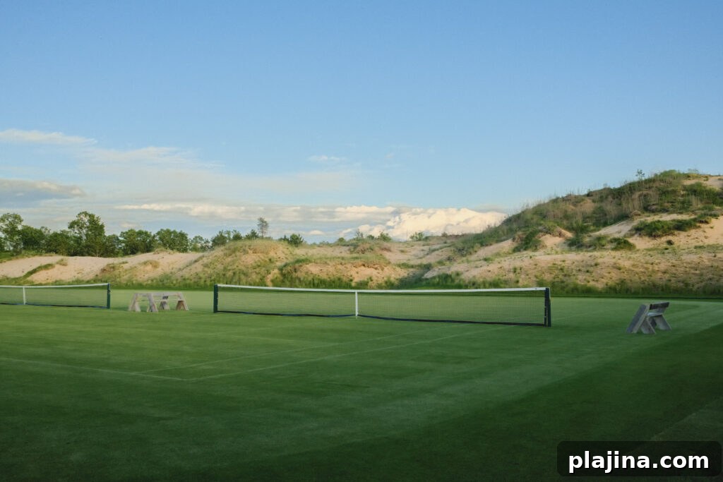 Sand Valley tennis courts and center