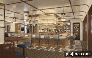 Interior rendering of signature restaurant and bar