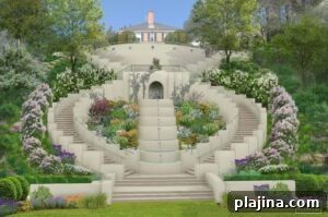 Restored cascade rendering © Greenwood Gardens