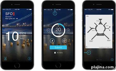 MiFlight app gives passengers estimated security line wait times.