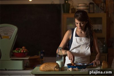 Ruthie Rousso hard at work in the kitchen