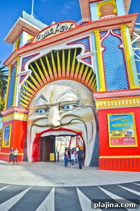 Luna Park amusement park at St. Kilda Beach