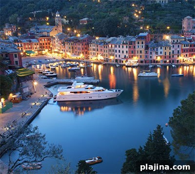 Portofino at night
