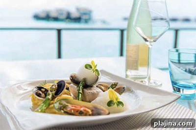 Slow-cooked barramundi at Jumeirah Vittaveli