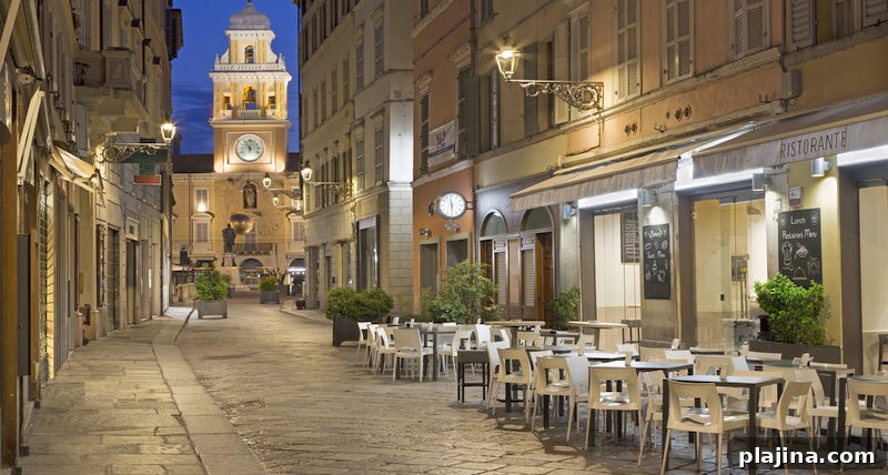 Parma old town at dusk